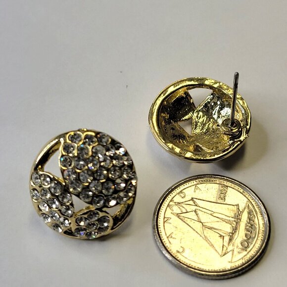 Small Crystal Round Earrings - Picture 4 of 9